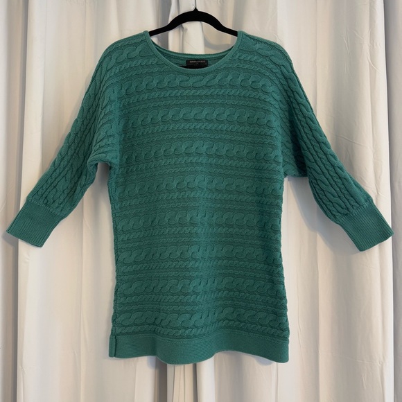 Banana Republic Sweaters - Banana Republic Cable Knit Tunic Sweater Green Dolman Sleeve Women’s Large